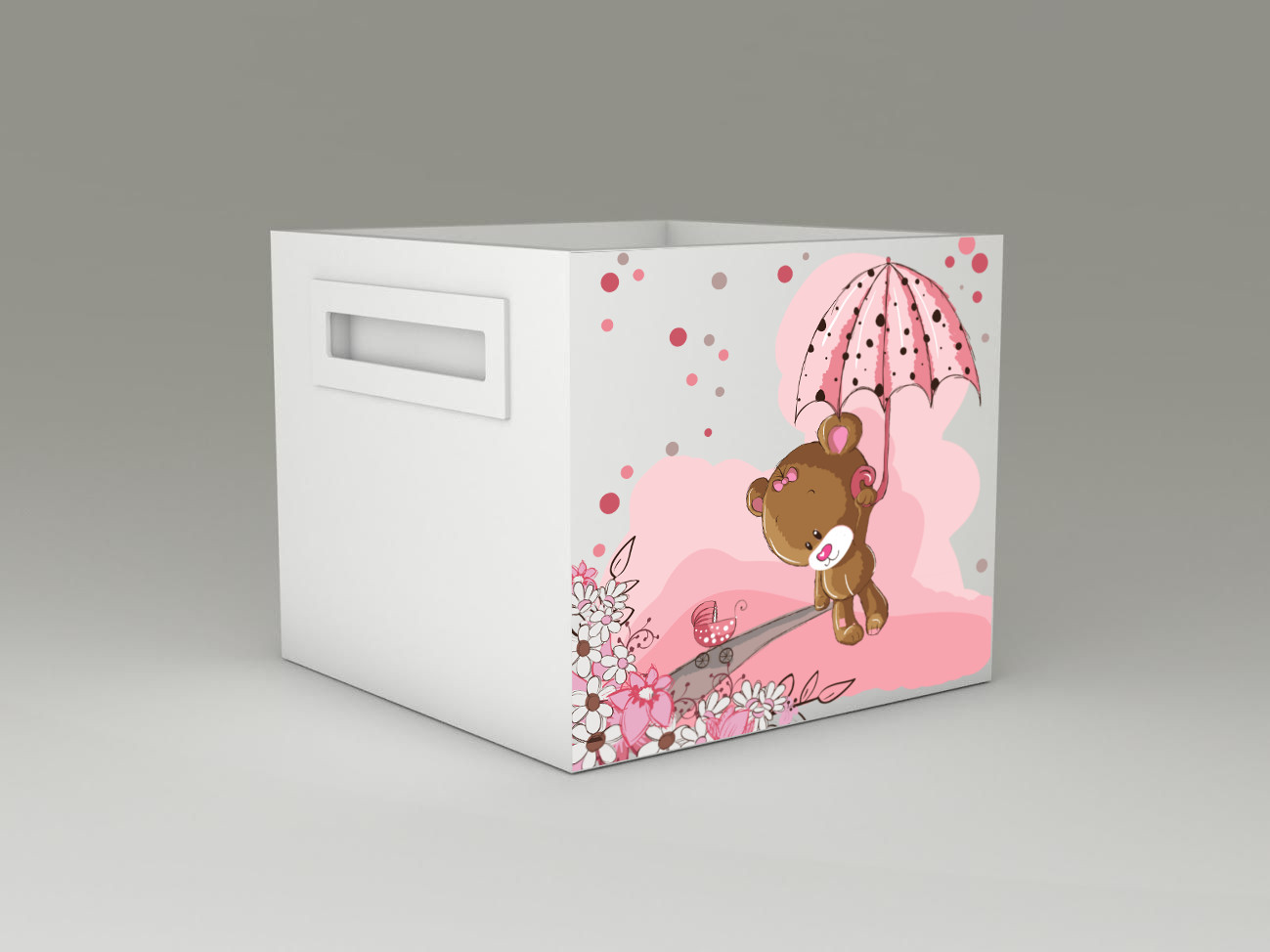 Becks úložný box na hračky Girl Teddy